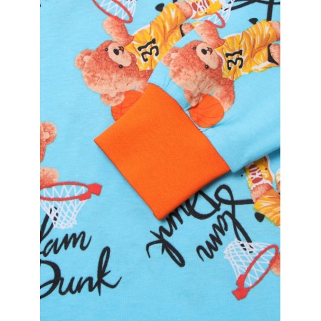 Pajamas for the boy "Bear", blue color, height 122-2