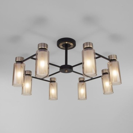 Amado chandelier, 8x15W E14, black color, antique bronze