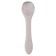 Spoon for nursery for feeding silicone, white color