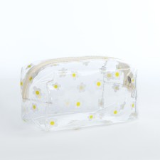 Lightning cosmetic bag, transparent/white color