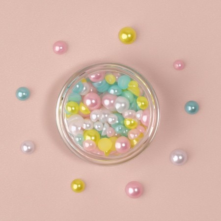 Runes for nails, pearl, voluminous, multi -colored-1