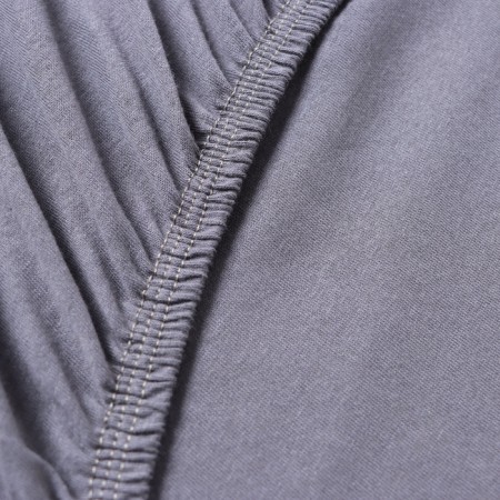 Knitted sheet on elastic band 160x200x20cm, t. Gray, backup 120g/m, HL100%-1