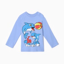 Longslit for the boy, the color is blue, height 104 cm