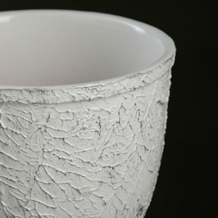 Flower pot "white silver" with a tray, 8l-1