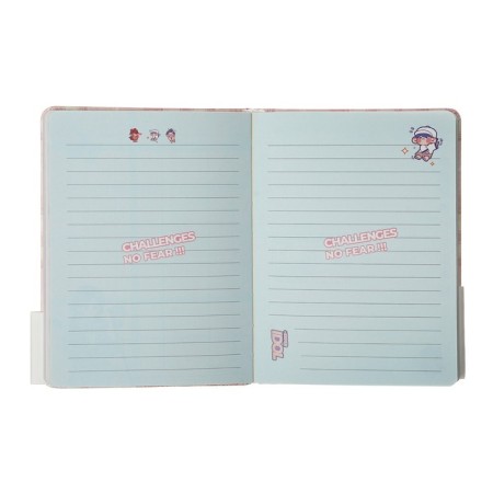 Notebook Gift, A6, 96 sheets, color block, with a curly refrain, PVC cover, "Anime", mix-7