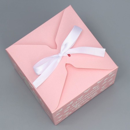 Gift folding box, packaging, “best mom”, 12 x 12 x 12 cm-3