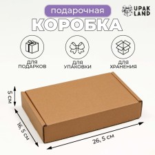 Boxing box, brown, 26.5 x 16.5 x 5 cm