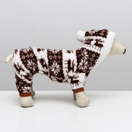 Kombinson "Deer" with a hood, size L (DS 35 cm, og 45 cm, Osh 35 cm), brown-2