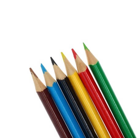Pencils of 6 colors "Princess", wooden, triangular body, in a cardboard box-2
