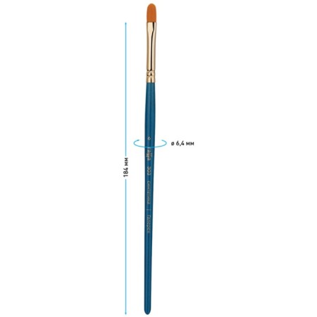 Brush Artistic Synthetics Gamma "Gallery", Plainovalnaya No. 6, Short handle 303006-2