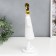 Polystone souvenir "Man - exclamation mark" White with gold 33x10x10 cm