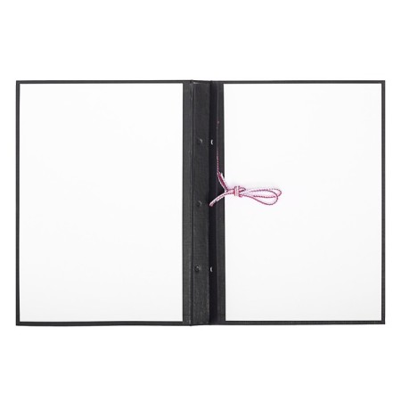 A4 Coursework folder, boumville, scallops/cassation, without paper, black color (capacity up to 300 sheets)-2