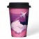 A ceramic glass with a silicone cover "Airplane", 300 ml, pink color