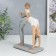 Polystone souvenir "Mom in the wheel pose, with her daughter" White-gray 19x7x13 cm