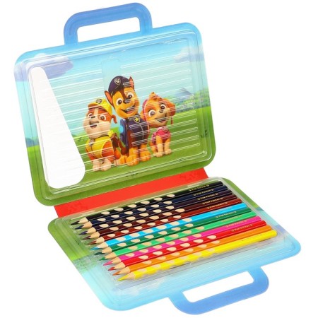 Colored pencils, 12 colors, trihedral, puppy patrol-1