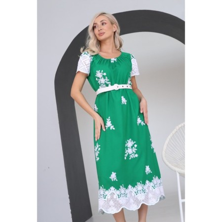 Women's dress, size 46, green color-6