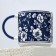Royal Garden ceramic mug, 350 ml, blue color