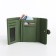 Women's wallet on the button, green color