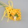 A set of decorative bouquets (12 pcs) "Rose" 5x9 cm, yellow