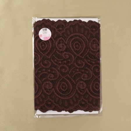 Lace elastic fabric, 180 mm × 2.7 ± 0.5 m, chocolate color-4