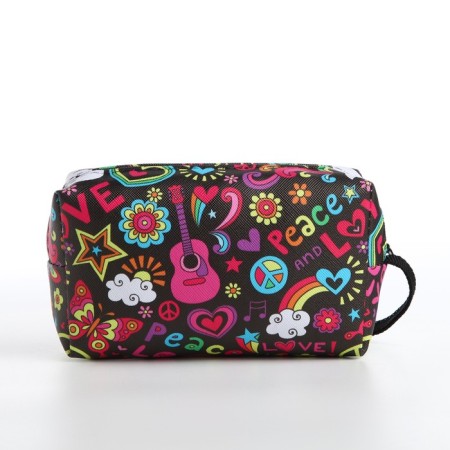 Cosmetic bag with lightning, black/multi -colored color-1