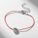 Bracelet "Brill" heart, white color in silver