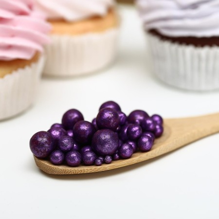 Sprinking confectionery with glitter "Shine" purple 50 g-1