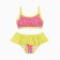 Separate swimsuit for a girl, pink/yellow color, height 98-104 cm
