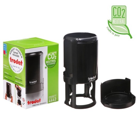 Equipment for round printing automatic Trodat Printy 4645, diameter 45 mm, with a lid, black body