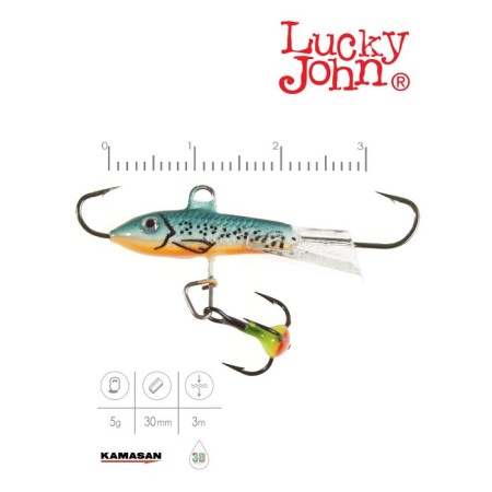 Balancir Lucky John Classic 3 + tee, 3 cm, color 53 blister-1