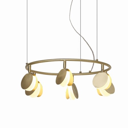 Suspended chandelier Mantra Shell, Led, 6360lm, 3000k, 300 mm, gold color-1