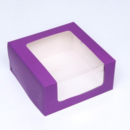 Confectionery packaging with a window, lilac, 21 x 21 x 10 cm-1