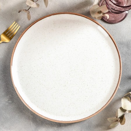 Beege pizza plate, d = 28 cm, beige color-1