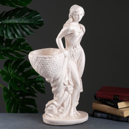 Figure with a pot "Girl with a basket" aged, 1l / 30x64x32cm
