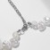 Choker-Kolie multi-layer "stars" pearl beads, white color in silver