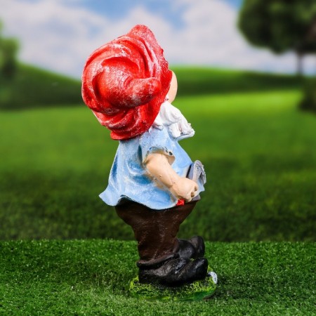 Garden figure "Dwarf with a sickle" 30x14x14cm-3