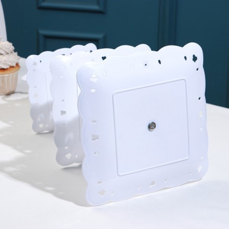 Squarebrus Frights “Vivien”, 3 tiers, 12.5/16.5/20 cm, white color-2
