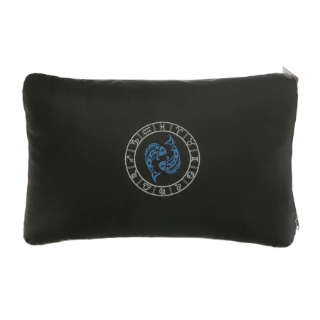 Car carrier pillow of the zodiac Line, fish, 45 x 28 x 12 cm, black-2