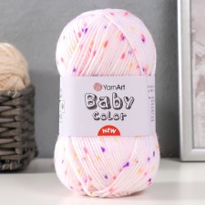 Пряжа "Baby color" 100% акрил 150м/50гр (213 фиол.роз.желт.)