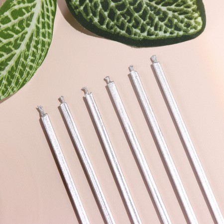 Set of candles in the cake, 6 pieces "silver", 15 cm-3