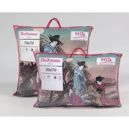 Pillow pillow 70x70 cm, silk carp, tick fabric, p/e 100%-1