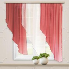 A set of curtains for the kitchen Witerra Malva 280x150cm, Bordeaux, PE100%