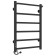 Two electric heated towel rail Laris Prime Chekch, 400x600 mm, 6 crossbars, left, black