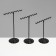 Claus stand “Waves”, set of 3 pcs., H = 9.5, 11, 13 cm, black color