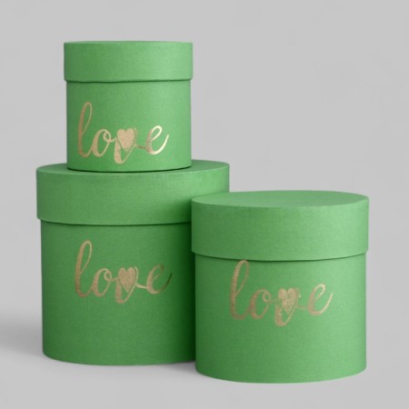 Set of hats Love 3 in 1 green apple, 15 x 16 - 10.5 x 11 cm-1