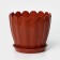 Pot for flowers with a pallet 2.1l d16.5cm H14.8 cm "chrysanthemum", tiracot color