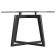 GOOD RILLE 445, 700x700x440, gray graphite/glass Transparent circle
