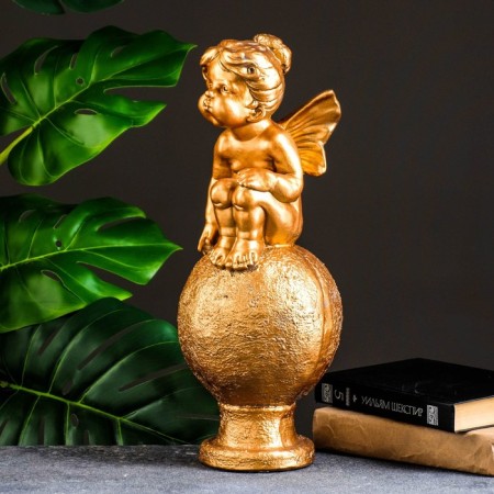 Figure "Elfin on the Ball" bronze 18x18x40cm-3