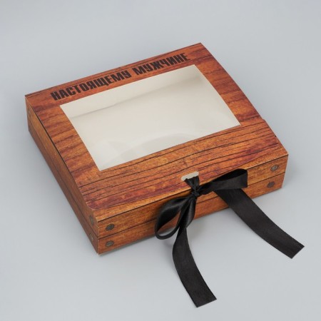Gift-bending box folding, packaging, “real man”, 20 x 18 x 5 cm-3