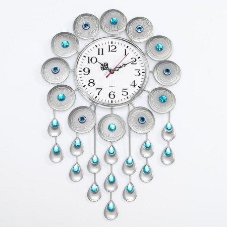 Watching clock, series: openwork, "Malika", discrete move, D-16 cm, 47 x 30 cm
